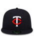 ფოტო #3 პროდუქტის Men's Navy Minnesota Twins National Baseball Hall of Fame 59FIFTY Fitted Hat