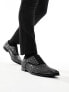 Фото #1 товара ASOS DESIGN formal lace up shoes in black faux suede with silver diamantes