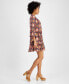 ფოტო #4 პროდუქტის Women's Printed Split-Neck Tiered Dress