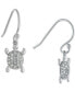 ფოტო #1 პროდუქტის Cubic Zirconia Turtle Drop Earrings in Sterling Silver, Created for Macy's