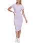ფოტო #1 პროდუქტის Women's Ruched Short-Sleeve Dress