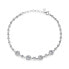 Glittering silver bracelet with zircons BRC15W