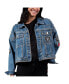 Women's Las Vegas Raiders First Finish Medium Denim Full-Button Jacket