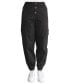 ფოტო #1 პროდუქტის Crave Fame Juniors' Exposed-Button High Rise Cargo Pants