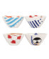 Фото #1 товара Riviera Assorted Cereal Bowls, Set of 4