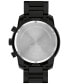ფოტო #3 პროდუქტის Men's Bold Verso Swiss Quartz Chronograph Ionic Plated Black Steel Bracelet Watch 44mm