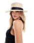 Фото #4 товара ASOS DESIGN straw boater hat with black band