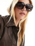 Фото #1 товара ASOS DESIGN 70s square sunglasses in black