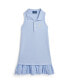 Toddler and Little Girls Eyelet-Embroidered Mesh Polo Dress