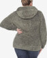 ფოტო #2 პროდუქტის Plus Size Hooded Sherpa Jacket