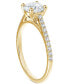 ფოტო #2 პროდუქტის Diamond Cathedral Pavé Band Engagement Ring (5/8 ct. t.w.) in 14k White, Yellow or Rose Gold
