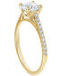 Фото #2 товара Diamond Cathedral Pavé Band Engagement Ring (5/8 ct. t.w.) in 14k White, Yellow or Rose Gold