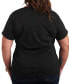 Air Waves Trendy Plus Size Love Graphic T-shirt