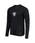 Фото #2 товара Men's Black Las Vegas Raiders Interval Long Sleeve Raglan T-shirt