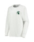 Women's White Michigan State Spartans Traditions Pennant Long Sleeve T-shirt