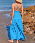Фото #2 товара Women's Electric Blue Smocked Maxi Beach Dress