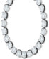 Фото #3 товара Swarovski silver-Tone Crystal Floating Stones Choker Necklace, 14" + 2" extender