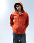 Parlez nylon rain jacket in burnt orange