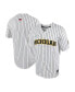 ფოტო #2 პროდუქტის Men's White, Navy Michigan Wolverines Pinstripe Replica Full-Button Baseball Jersey