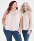 Фото #2 товара Women's Sleeveless Embroidered Lace Top, Created for Macy's