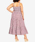 ფოტო #2 პროდუქტის Plus Size Gingham Maxi Dress