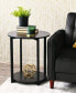 Фото #1 товара Round End Table with Storage Shelf