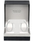 ფოტო #3 პროდუქტის Crystal Bezel Medium Hoop Earrings in Silver-Plate, 1.37"