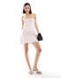 Фото #2 товара ASOS DESIGN ruched bust gathered satin cami mini dress in soft pink