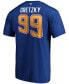 ფოტო #3 პროდუქტის Men's Wayne Gretzky Blue St. Louis Blues Authentic Stack Retired Player Name and Number T-shirt