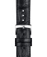 ფოტო #2 პროდუქტის Official Interchangeable Black Leather Watch Strap