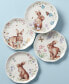 Butterfly Meadow Bunny Accent Plates, Set of 4