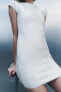 Фото #7 товара Короткое платье из эластичного трикотажа с блестящей нитью ZARA