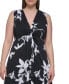 ფოტო #4 პროდუქტის Plus Size V-Neck Jersey Sleeveless A-Line Dress