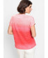 ფოტო #2 პროდუქტის Women's Short Sleeve Ombre Burnout T-Shirt
