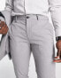 Фото #3 товара Selected Homme suit trouser with stretch in slim fit light grey