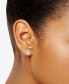 ფოტო #2 პროდუქტის Diamond Oval Halo Cluster Stud Earrings (5/8 ct. t.w.) in 14k White Gold