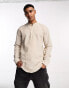 Фото #1 товара ONLY & SONS linen mix overhead shirt in beige