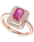 ფოტო #1 პროდუქტის Ruby (1 ct. t.w.) & Diamond (1/3 ct. t.w.) Ring in 14k Rose Gold (Also Available in Sapphire)