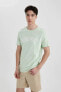 Erkek T-shirt Mint Yeşili C2205ax/gn1139