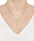 ფოტო #2 პროდუქტის Cultured Freshwater Pearl (8mm), Onyx & Diamond Accent 18" Pendant Necklace in 10k Gold