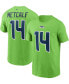 Фото #1 товара Men's DK Metcalf Neon Green Seattle Seahawks Name and Number T-shirt
