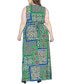 ფოტო #3 პროდუქტის Plus Size V Neck Sleeveless Maxi Dress