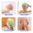 Фото #6 товара G2PLUS Waterproof Shower Cap, Pack of 2, Double Layer Shower Caps, 32 cm, Swimming Cap, Elastic Reusable Bath Hats for Salon, Spa, Hotel, Green