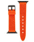 Фото #1 товара Women's Orange Silicone Debossed Swirl Logo Band Compatible with 38/40/41mm Apple Watch