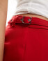 Pull&Bear side buckle short in red Красный, 34 - фото #2