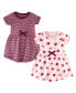 ფოტო #1 პროდუქტის Baby Girls Cotton Short-Sleeve Dresses 2pk, Yellow Garden