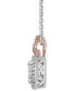 ფოტო #3 პროდუქტის Diamond Cinderella Carriage Pendant Necklace (1/5 ct. t.w.) in Sterling Silver & 14k Rose Gold-Plate, 16" + 2" extender