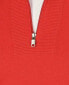 Alfani Men's Classic Quarter Zip Placket Mock Neck Sweater Red M