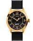 ფოტო #1 პროდუქტის UFC Men's Quartz Athena Silicone Black Watch, 42mm