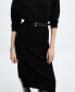 Фото #8 товара Women's Round-Neck Knitted Dress